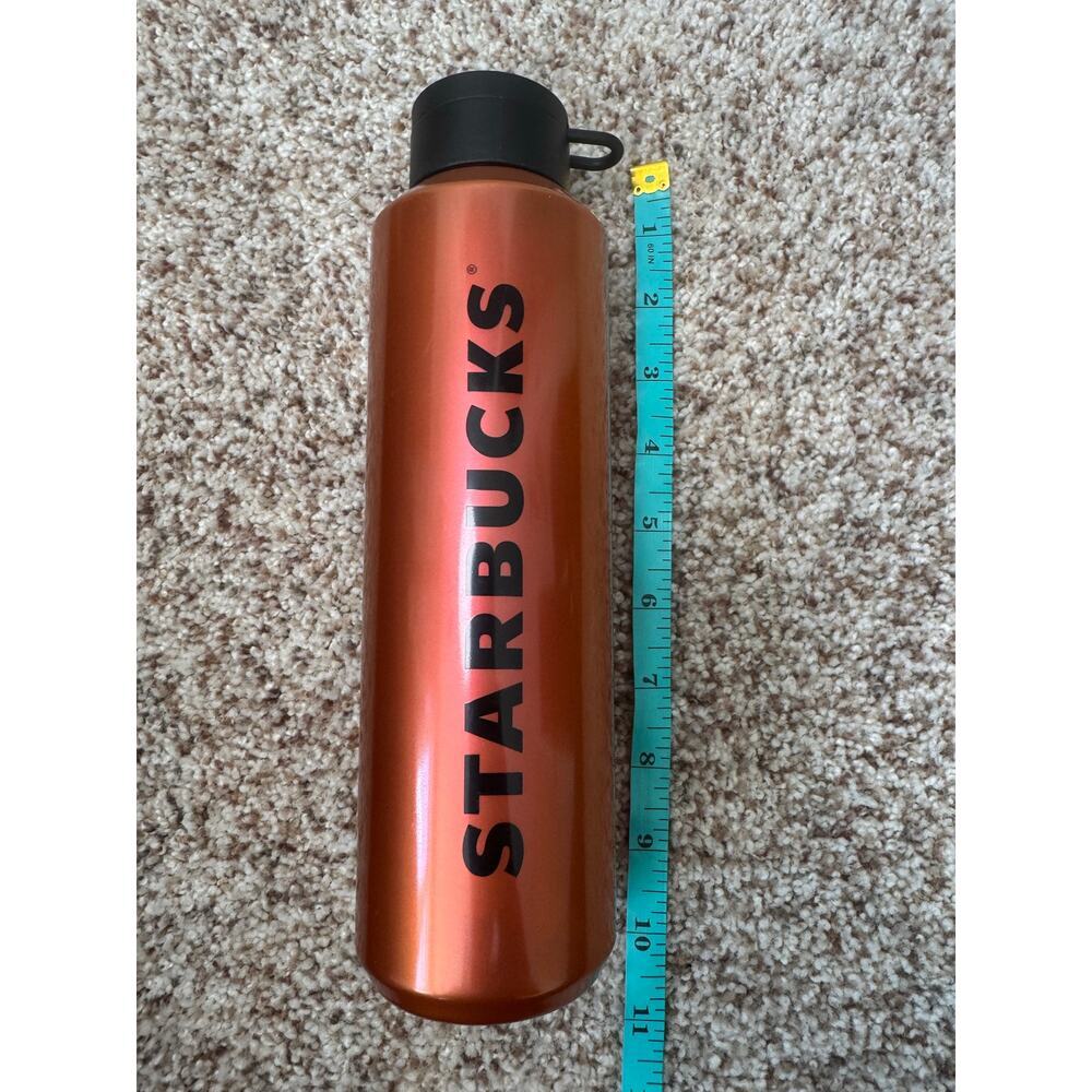 Starbucks Reussable Water Bottle; Orange/Copper Pearl finish, Summer 2024 - Picture 4 of 5